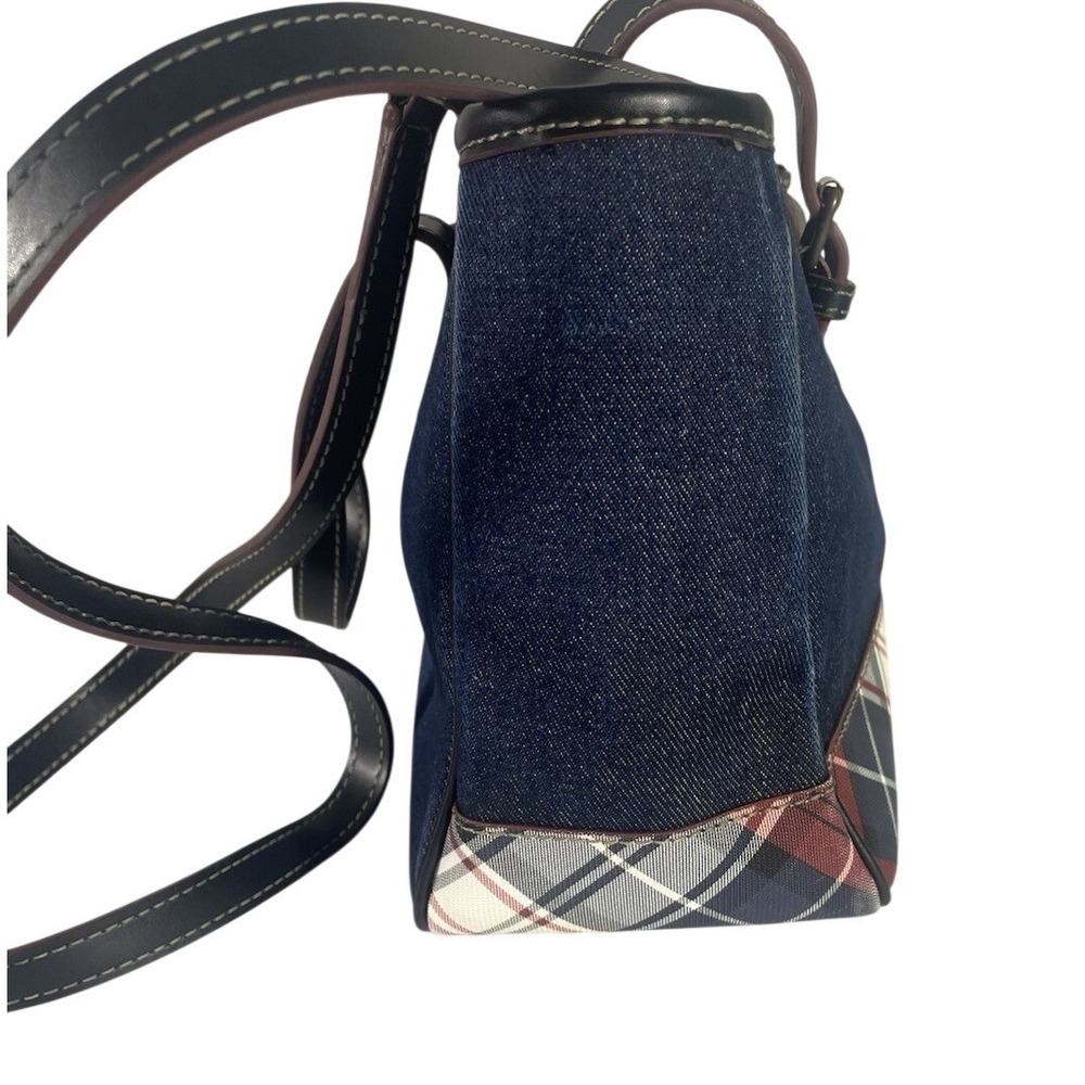 Tommy Hilfiger Denim Plaid Shoulder‎ Bag Tote Purse Y2K Preppy Classic - Picture 5 of 8